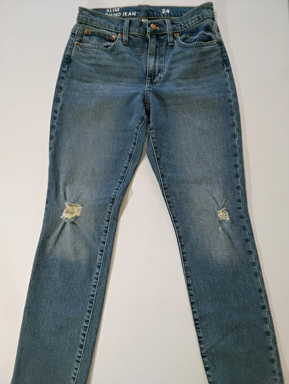 NWT J. Crew Slim Boyfriend Jeans Womens Size 24 Light Wash